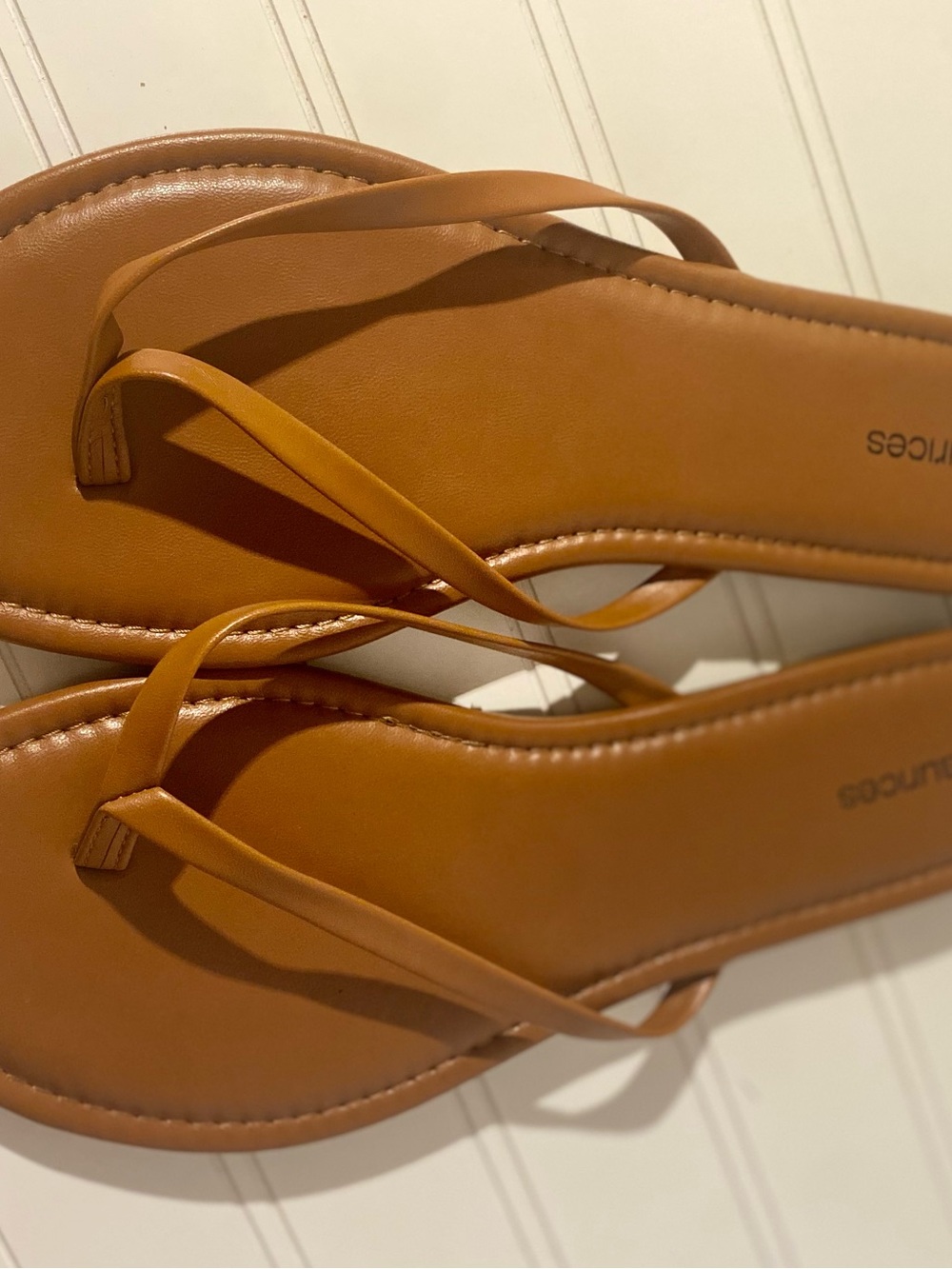 Maurices Brown Slim Strap Thong Sandals